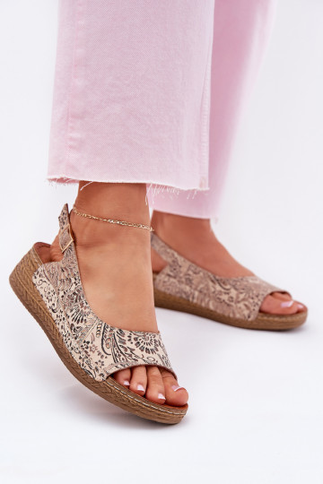 Pealistesandaalid Pealiste omad Kiilu peal Sellel onciejka L7069-04 beeži värvi 2