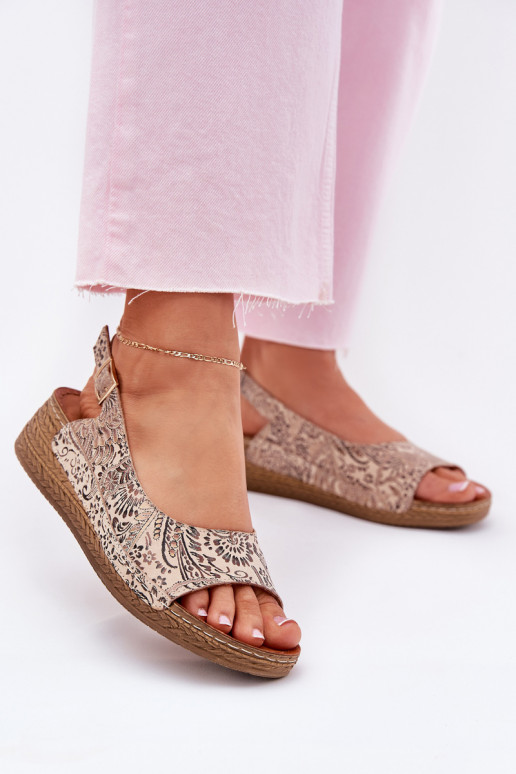 Pealistesandaalid Pealiste omad Kiilu peal Sellel onciejka L7069-04 beeži värvi Pealistesandaalid Pealiste omad Kiilu peal Sellel onciejka L7069-04 beeži värvi