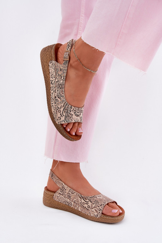 Pealistesandaalid Pealiste omad Kiilu peal Sellel onciejka L7069-04 beeži värvi Pealistesandaalid Pealiste omad Kiilu peal Sellel onciejka L7069-04 beeži värvi