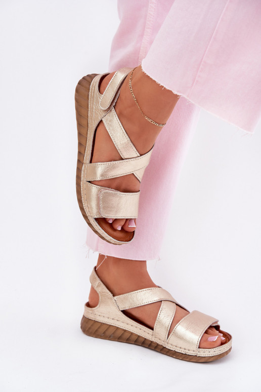 Pealistesandaalid Pealiste omad krõpsudega kinnitatav Sellel onciejka L6848-25 Kuldset värvi Pealistesandaalid Pealiste omad krõpsudega kinnitatav Sellel onciejka L6848-25 Kuldset värvi