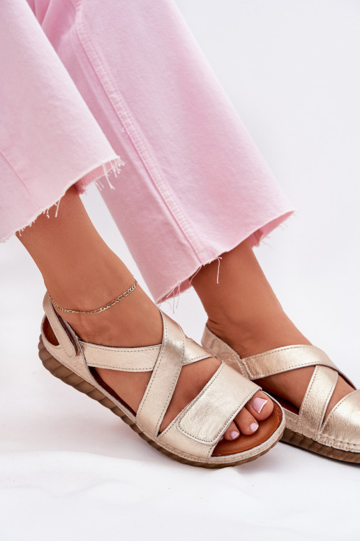 Pealistesandaalid Pealiste omad krõpsudega kinnitatav Sellel onciejka L6848-25 Kuldset värvi Pealistesandaalid Pealiste omad krõpsudega kinnitatav Sellel onciejka L6848-25 Kuldset värvi