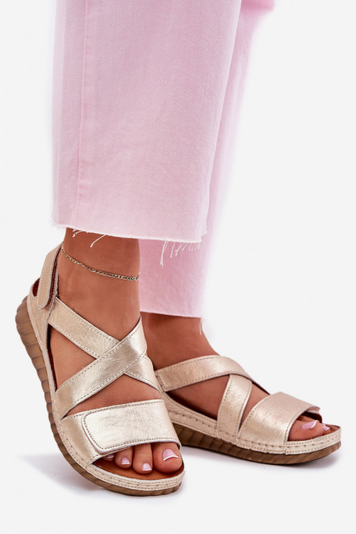 Pealistesandaalid Pealiste omad krõpsudega kinnitatav Sellel onciejka L6848-25 Kuldset värvi Pealistesandaalid Pealiste omad krõpsudega kinnitatav Sellel onciejka L6848-25 Kuldset värvi