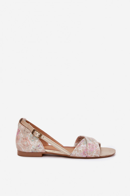 Pealistesandaalid sileda tallaga Sellel onciejka 04614-22 beeži värvi Pealistesandaalid sileda tallaga Sellel onciejka 04614-22 beeži värvi