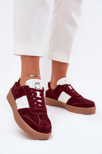seemisnakhsed Sneakers tüüpi jalanõud Pealiste omad Daniel Lopez Just Dare SS2D4023 bordoo-värvi