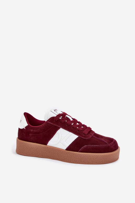 seemisnakhsed Sneakers tüüpi jalanõud Pealiste omad Daniel Lopez Just Dare SS2D4023 bordoo-värvi seemisnakhsed Sneakers tüüpi jalanõud Pealiste omad Daniel Lopez Just Dare SS2D4023 bordoo-värvi
