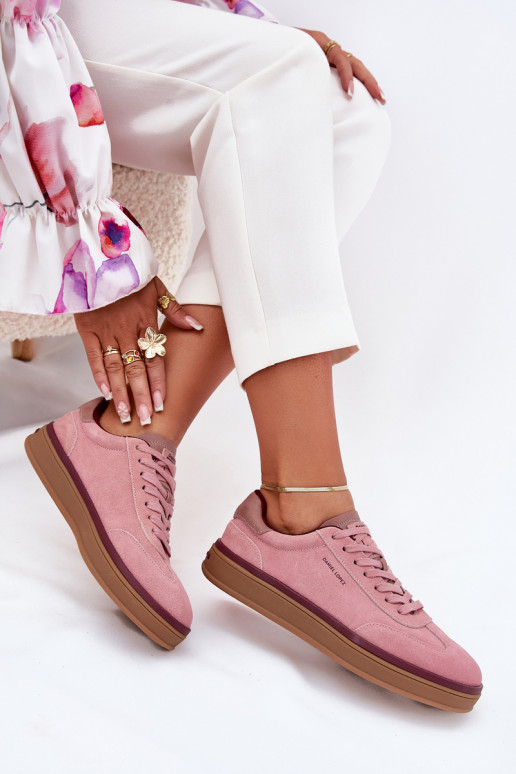 seemisnakhsed Pealiste omad Sneakers tüüpi jalanõud Daniel Lopez Just Dare SS2D4010 Tumeroosad värvi seemisnakhsed Pealiste omad Sneakers tüüpi jalanõud Daniel Lopez Just Dare SS2D4010 Tumeroosad värvi