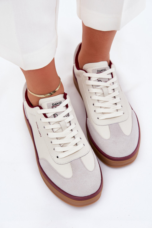 Pealhk Pealiste omad Sneakers tüüpi jalanõud Daniel Lopez Just Dare SS2D4008 Valget-Halli värvi Pealhk Pealiste omad Sneakers tüüpi jalanõud Daniel Lopez Just Dare SS2D4008 Valget-Halli värvi