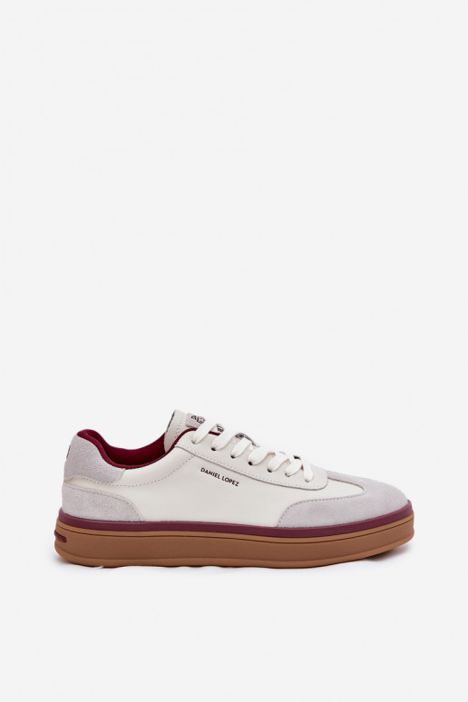 Pealhk Pealiste omad Sneakers tüüpi jalanõud Daniel Lopez Just Dare SS2D4008 Valget-Halli värvi Pealhk Pealiste omad Sneakers tüüpi jalanõud Daniel Lopez Just Dare SS2D4008 Valget-Halli värvi