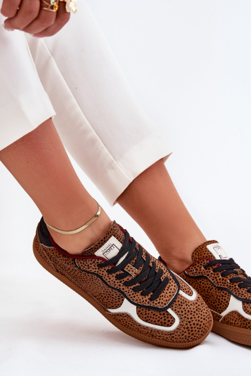 Sneakers tüüpi jalanõud Pealiste omad Daniel Lopez Just Dare SS2D4016 pruunid värvi Sneakers tüüpi jalanõud Pealiste omad Daniel Lopez Just Dare SS2D4016 pruunid värvi