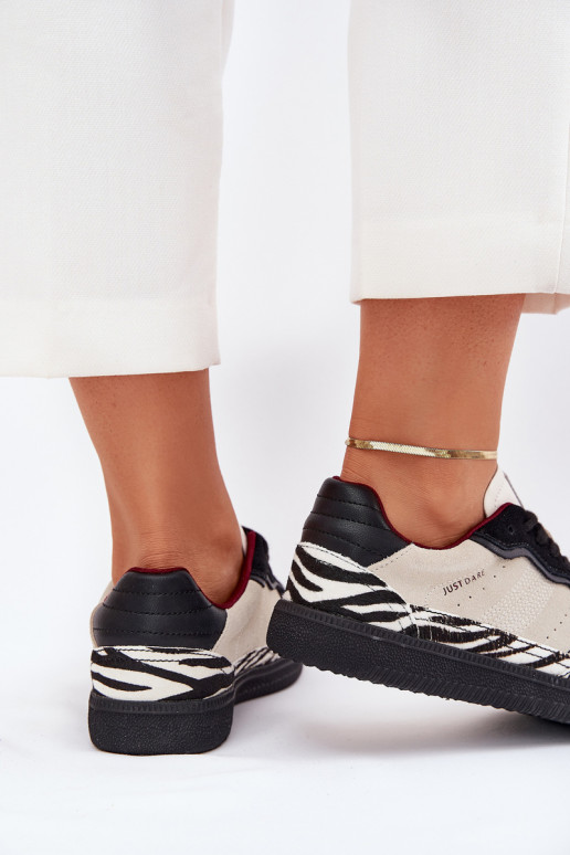 Sneakers tüüpi jalanõud Pealiste omad Daniel Lopez Just Dare SS2D4015 Zebra beeži värvi Sneakers tüüpi jalanõud Pealiste omad Daniel Lopez Just Dare SS2D4015 Zebra beeži värvi