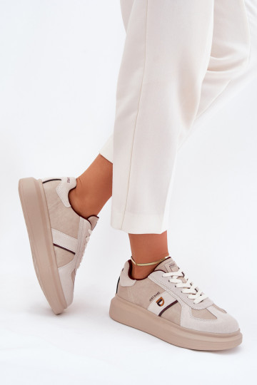 Pealhk Pealiste omad Sneakers tüüpi jalanõud platvormiga Daniel Lopez Just Dare SS2D4003 beeži värvi