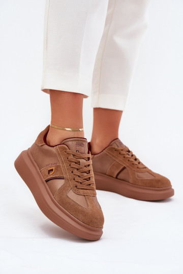 Pealhk Pealiste omad Sneakers tüüpi jalanõud platvormiga Daniel Lopez Just Dare SS2D4005 pruunid värvi