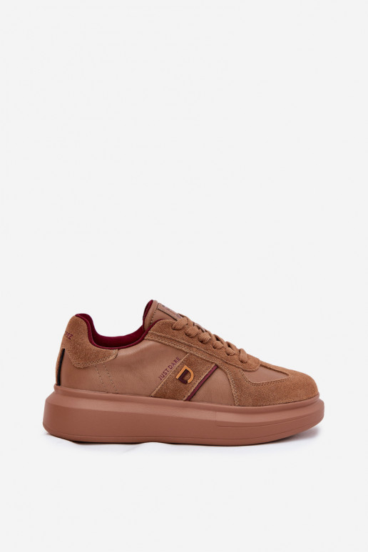 Pealhk Pealiste omad Sneakers tüüpi jalanõud platvormiga Daniel Lopez Just Dare SS2D4005 pruunid värvi Pealhk Pealiste omad Sneakers tüüpi jalanõud platvormiga Daniel Lopez Just Dare SS2D4005 pruunid värvi