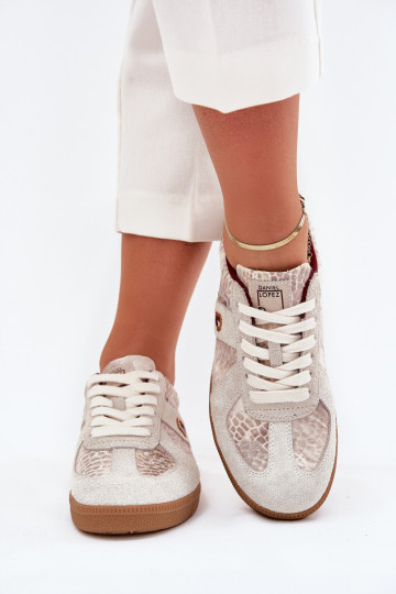 Sneakers tüüpi jalanõud Pealiste omad Daniel Lopez Just Dare SS2D4032 Loomade muster beeži värvi 2