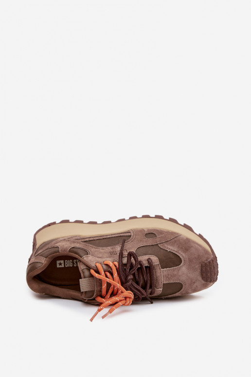 Pealhk Sneakers tüüpi jalanõud platvormiga Pealiste omad Big Star SS274627 HI-POLY SYSTEM beeži värvi