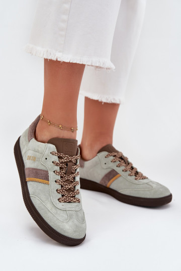seemisnakhsed Sellel ondal Sneakers tüüpi jalanõud Pealiste omad Big Star SS274678 HI-POLY SYSTEM mündiroheline 2