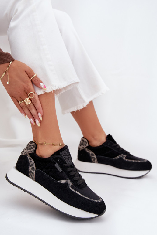 seemisnakhsed Sneakers tüüpi jalanõud Pealiste omad Big Star OO274A312 HI-POLY SYSTEM msuud leopardimustriga seemisnakhsed Sneakers tüüpi jalanõud Pealiste omad Big Star OO274A312 HI-POLY SYSTEM msuud leopardimustriga