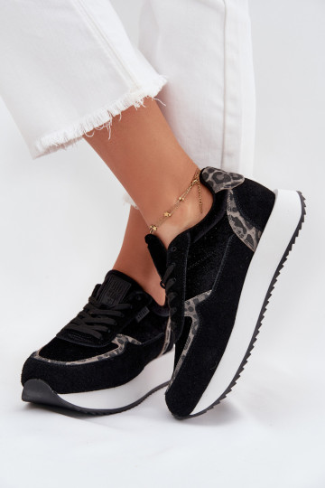 seemisnakhsed Sneakers tüüpi jalanõud Pealiste omad Big Star OO274A312 HI-POLY SYSTEM msuud leopardimustriga 2