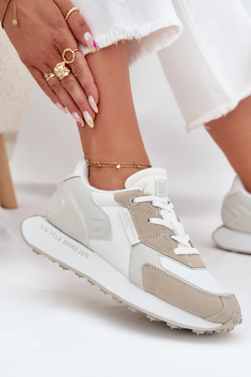 Pealhk Sneakers tüüpi jalanõud Pealiste omad Big Star OO274563 Hi-Poly System valget värvi Pealhk Sneakers tüüpi jalanõud Pealiste omad Big Star OO274563 Hi-Poly System valget värvi