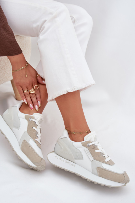 Pealhk Sneakers tüüpi jalanõud Pealiste omad Big Star OO274563 Hi-Poly System valget värvi Pealhk Sneakers tüüpi jalanõud Pealiste omad Big Star OO274563 Hi-Poly System valget värvi