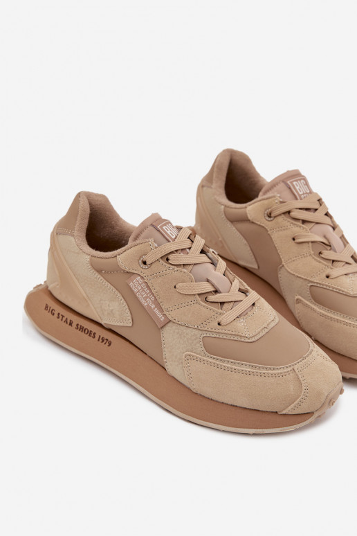 Pealhk Sneakers tüüpi jalanõud meeste omad Big Star OO174298 Hi-Poly System beeži värvi