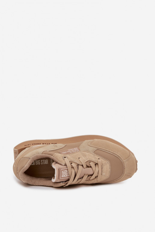 Pealhk Sneakers tüüpi jalanõud meeste omad Big Star OO174298 Hi-Poly System beeži värvi