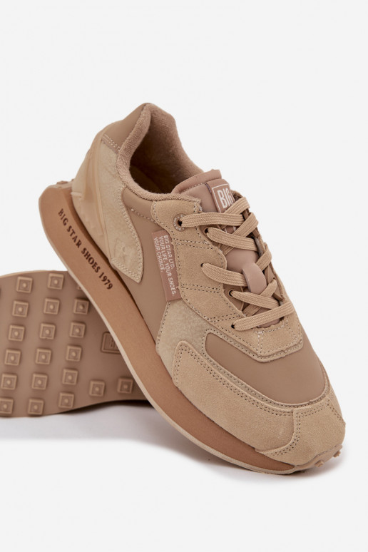 Pealhk Sneakers tüüpi jalanõud meeste omad Big Star OO174298 Hi-Poly System beeži värvi