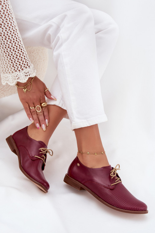 Pealhk jalatsid Pealiste omad Elegantsed nööritavad Zazoo 4238 bordoo-värvi Pealhk jalatsid Pealiste omad Elegantsed nööritavad Zazoo 4238 bordoo-värvi