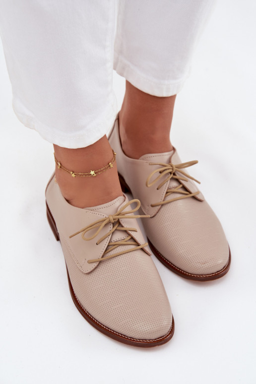 Pealhk jalatsid Pealiste omad Elegantsed nööritavad Zazoo 4238 beeži värvi Pealhk jalatsid Pealiste omad Elegantsed nööritavad Zazoo 4238 beeži värvi