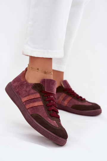 Sametised naiste madalad tossud Zazoo N1068 burgundia