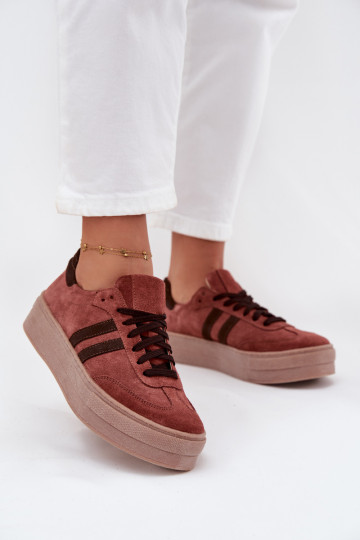Zazoo N1068S2 Sneakers tüüpi jalanõud platvormiga pruunid värvi