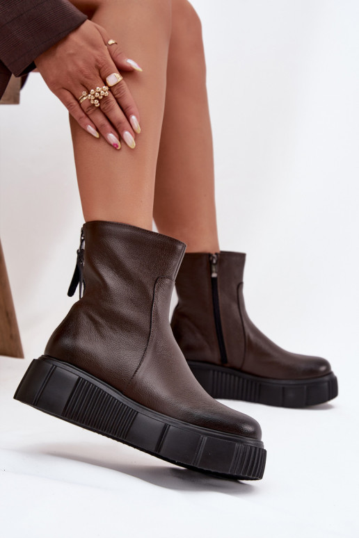 Zazoo 60369 Pealiste poolsaapad platvormiga Czekoladosissee Zazoo 60369 Pealiste poolsaapad platvormiga Czekoladosissee