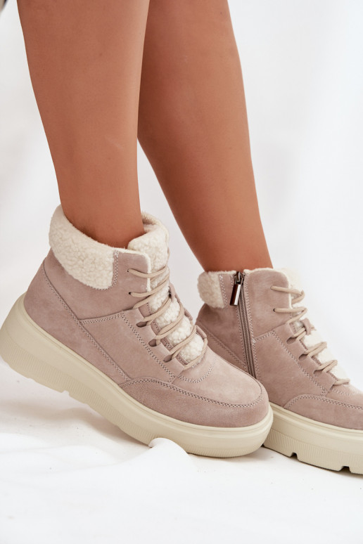 seemisnakhsed nööpidega lumesaapad Pealiste omad soojad saapad platvormiga Vinceza 95354 beeži värvi seemisnakhsed nööpidega lumesaapad Pealiste omad soojad saapad platvormiga Vinceza 95354 beeži värvi