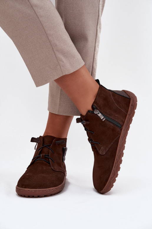 seemisnakhsed jalatsid Barefoot Pealiste omad Koos Ornate Detalem Zazoo 30072 Czekoladosissee