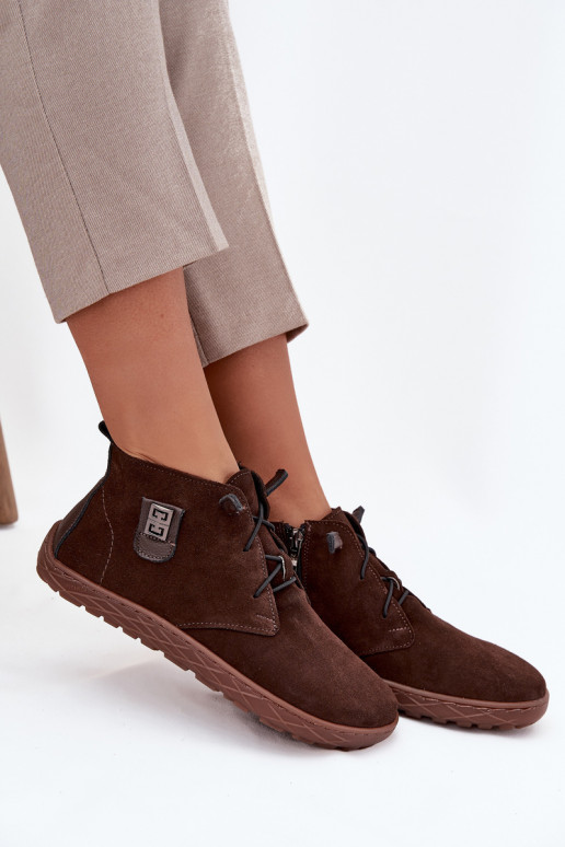 seemisnakhsed jalatsid Barefoot Pealiste omad Koos Ornate Detalem Zazoo 30072 Czekoladosissee