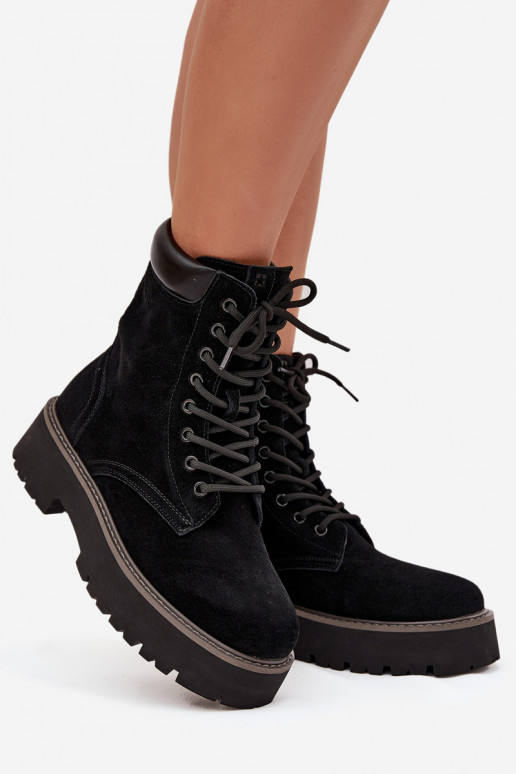 Seemisnahast kingad säärsaapad Pealiste omad nööritavad Big Star SS274791 msuud Seemisnahast kingad säärsaapad Pealiste omad nööritavad Big Star SS274791 msuud