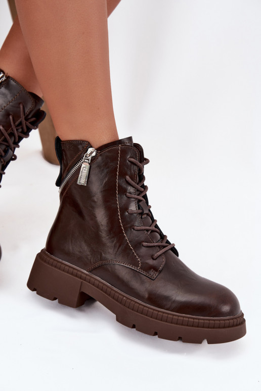 Pealhk saapad Pealiste omad voodriga Big Star SS274453 pruunid värvi Pealhk saapad Pealiste omad voodriga Big Star SS274453 pruunid värvi