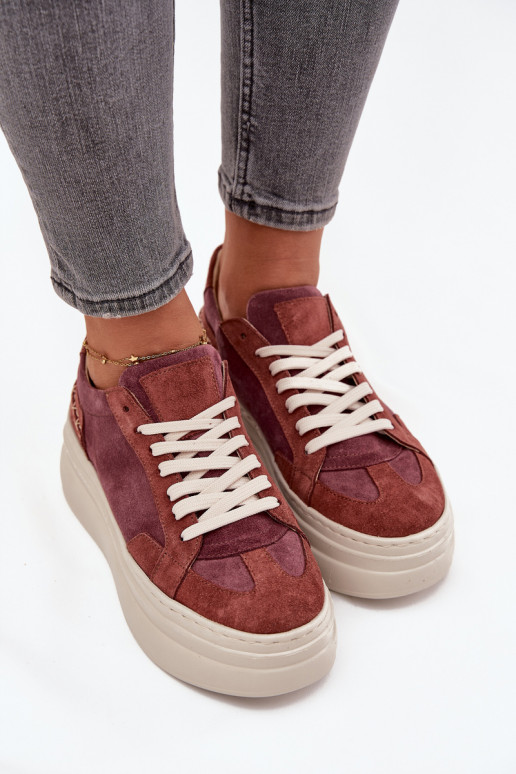 seemisnakhsed Sneakers tüüpi jalanõud platvormiga Zazoo N1270S3 Violetne värv seemisnakhsed Sneakers tüüpi jalanõud platvormiga Zazoo N1270S3 Violetne värv