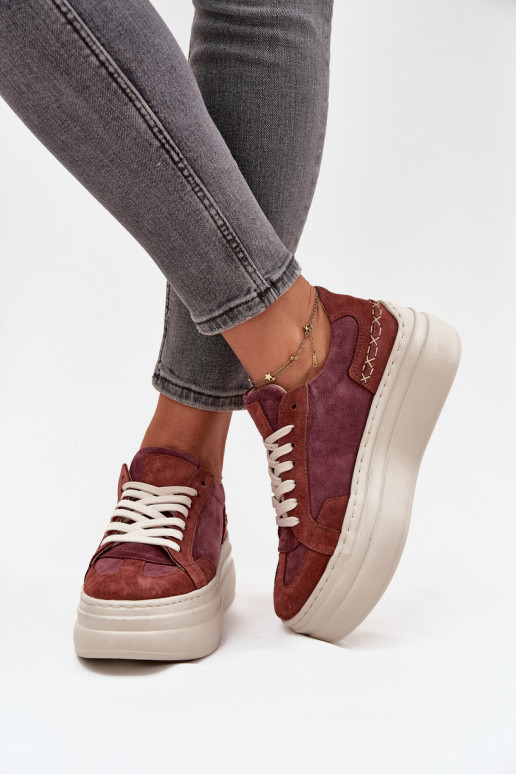 seemisnakhsed Sneakers tüüpi jalanõud platvormiga Zazoo N1270S3 Violetne värv seemisnakhsed Sneakers tüüpi jalanõud platvormiga Zazoo N1270S3 Violetne värv