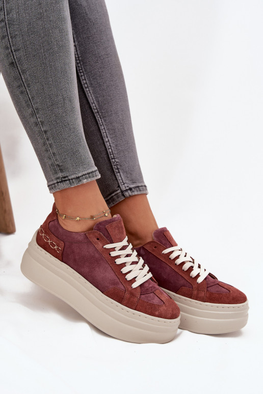 seemisnakhsed Sneakers tüüpi jalanõud platvormiga Zazoo N1270S3 Violetne värv seemisnakhsed Sneakers tüüpi jalanõud platvormiga Zazoo N1270S3 Violetne värv