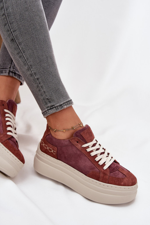 seemisnakhsed Sneakers tüüpi jalanõud platvormiga Zazoo N1270S3 Violetne värv seemisnakhsed Sneakers tüüpi jalanõud platvormiga Zazoo N1270S3 Violetne värv