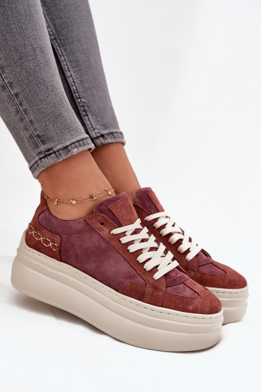 seemisnakhsed Sneakers tüüpi jalanõud platvormiga Zazoo N1270S3 Violetne värv seemisnakhsed Sneakers tüüpi jalanõud platvormiga Zazoo N1270S3 Violetne värv
