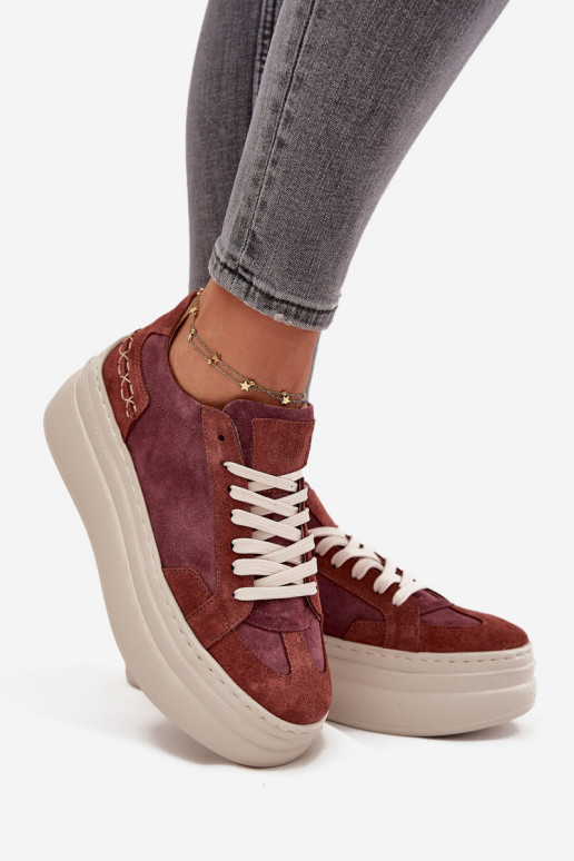 seemisnakhsed Sneakers tüüpi jalanõud platvormiga Zazoo N1270S3 Violetne värv seemisnakhsed Sneakers tüüpi jalanõud platvormiga Zazoo N1270S3 Violetne värv