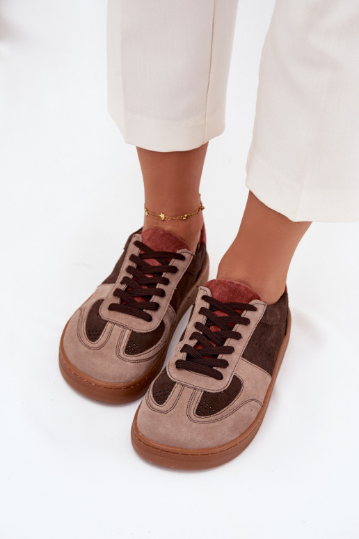 Pealhk seemisnakhsed Sneakers tüüpi jalanõud Barefoot Pealiste omad Zazoo N1277 pruunid värvi