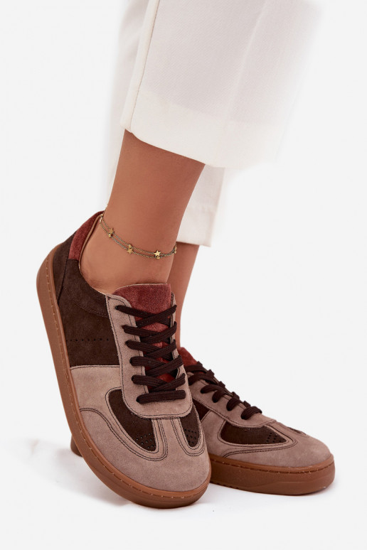 Pealhk seemisnakhsed Sneakers tüüpi jalanõud Barefoot Pealiste omad Zazoo N1277 pruunid värvi