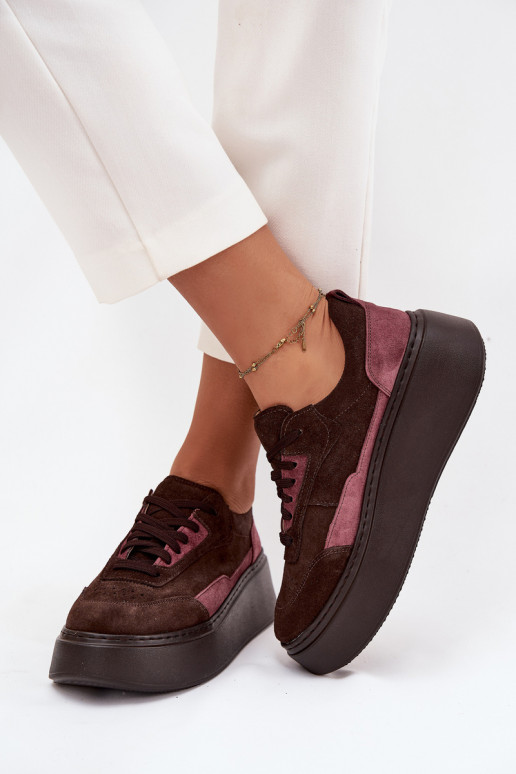 Sneakers tüüpi jalanõud Pealiste omadPealturalnego seemisnakhsedu platvormiga Zazoo N1265S3 Czekoladosissee Sneakers tüüpi jalanõud Pealiste omadPealturalnego seemisnakhsedu platvormiga Zazoo N1265S3 Czekoladosissee