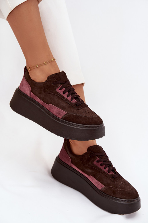 Sneakers tüüpi jalanõud Pealiste omadPealturalnego seemisnakhsedu platvormiga Zazoo N1265S3 Czekoladosissee Sneakers tüüpi jalanõud Pealiste omadPealturalnego seemisnakhsedu platvormiga Zazoo N1265S3 Czekoladosissee