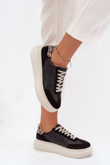 Pealhk Sneakers tüüpi jalanõud Pealiste omad platvormiga leopardimustriga Zazoo N1263 msuud