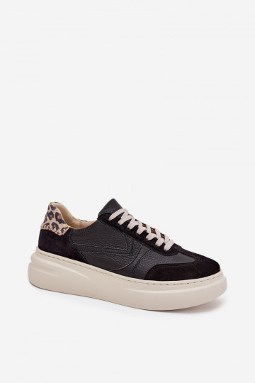 Pealhk Sneakers tüüpi jalanõud Pealiste omad platvormiga leopardimustriga Zazoo N1263 msuud 2