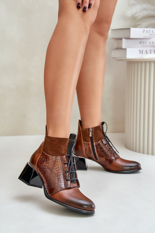 Zazoo 60503 Pealhk Pealiste poolsaapad kõrge jämeda kontsaga voodriga pruunid värvi Zazoo 60503 Pealhk Pealiste poolsaapad kõrge jämeda kontsaga voodriga pruunid värvi